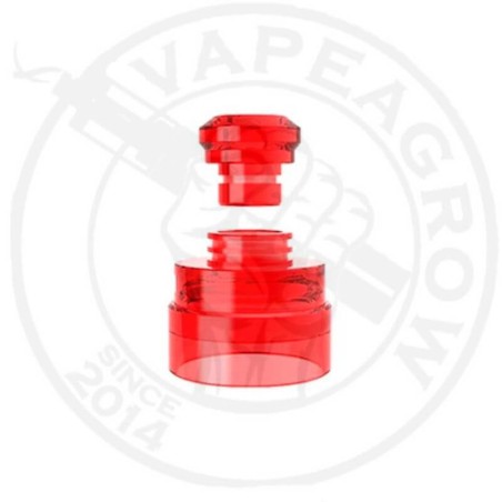 KIT CAMPANA + DRIP ROJO TRANSPARENTE PARA CLAYMORE RDA YACHTVAPE