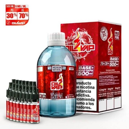 PACK BASE 500ML 70VG/30PG 6MG TPD OIL4VAP