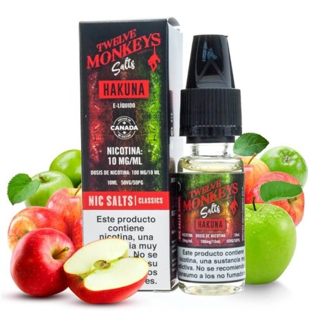 HAKUNA NIC SALT 10ML 10MG TWELVE MONKEYS