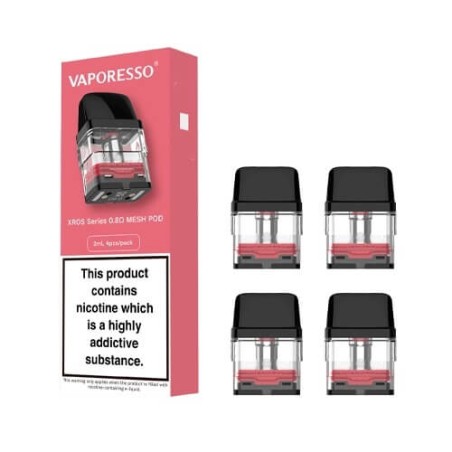 DEPOSITO RECAMBIO XROS MESH POD 0.8 OHM VAPORESSO 4 UNIDADES