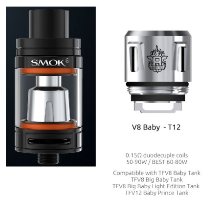 RESISTENCIA TFV8 BABY T12 0.15 COIL SMOK