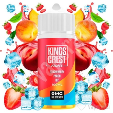 STRAWBERRY PEACH ICE 100ML KINGS CREST