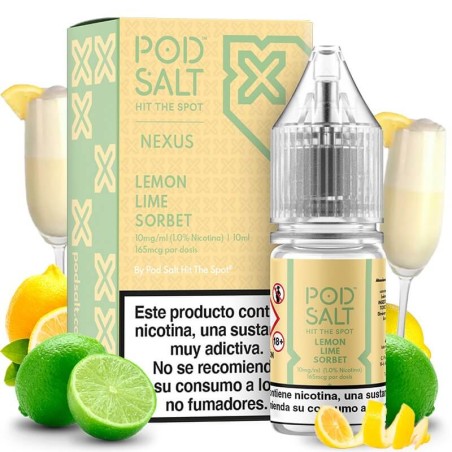 LEMON LIME SORBET 10ML 20MG NEXUS POD SALT