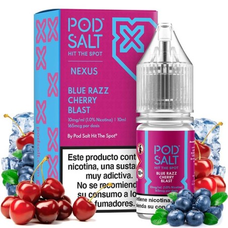 BLUE RAZZ CHERY BLAST 10ML 20MG NEXUS POD SALT