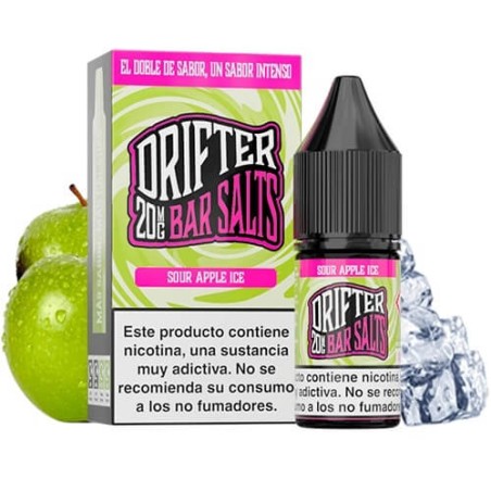 SOUR APPLE ICE NIC SALT 10ML 20MG DRIFTER BAR