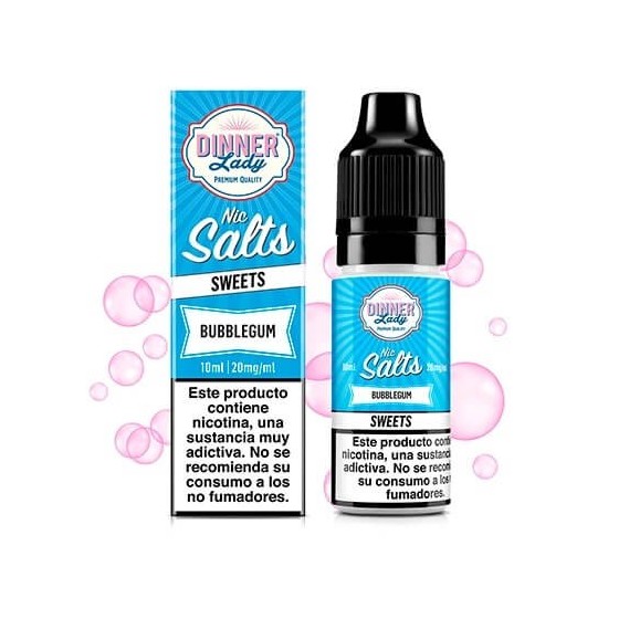 BUBBLEGUM NIC SALT 10ML 20MG DINNER LADY