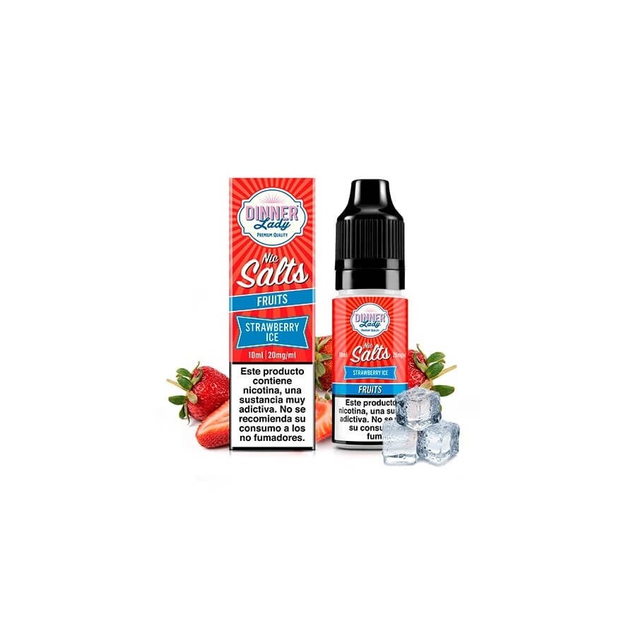 STRAWBERRY ICE NIC SALT 10ML 20MG DINNER LADY