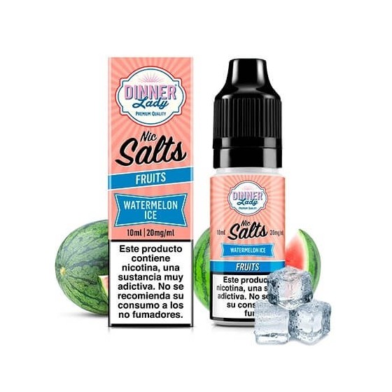 WATERMELON ICE NIC SALT 10ML 20MG DINNER LADY