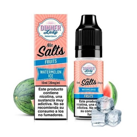 WATERMELON ICE NIC SALT 10ML 20MG DINNER LADY