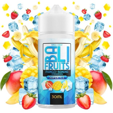 AROMA LONGFILL MANGO BANANA STRAWBERRY SUPER ICE 30ML BALI FRUITS KINGS CREST