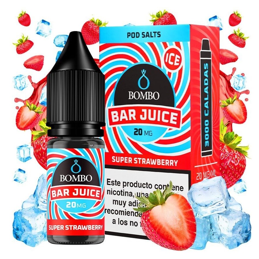 SUPER STRAWBERRY ICE NICSALT 10ML 10MG BAR JUICE BOMBO