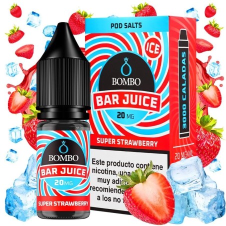 SUPER STRAWBERRY ICE NICSALT 10ML 10MG BAR JUICE BOMBO