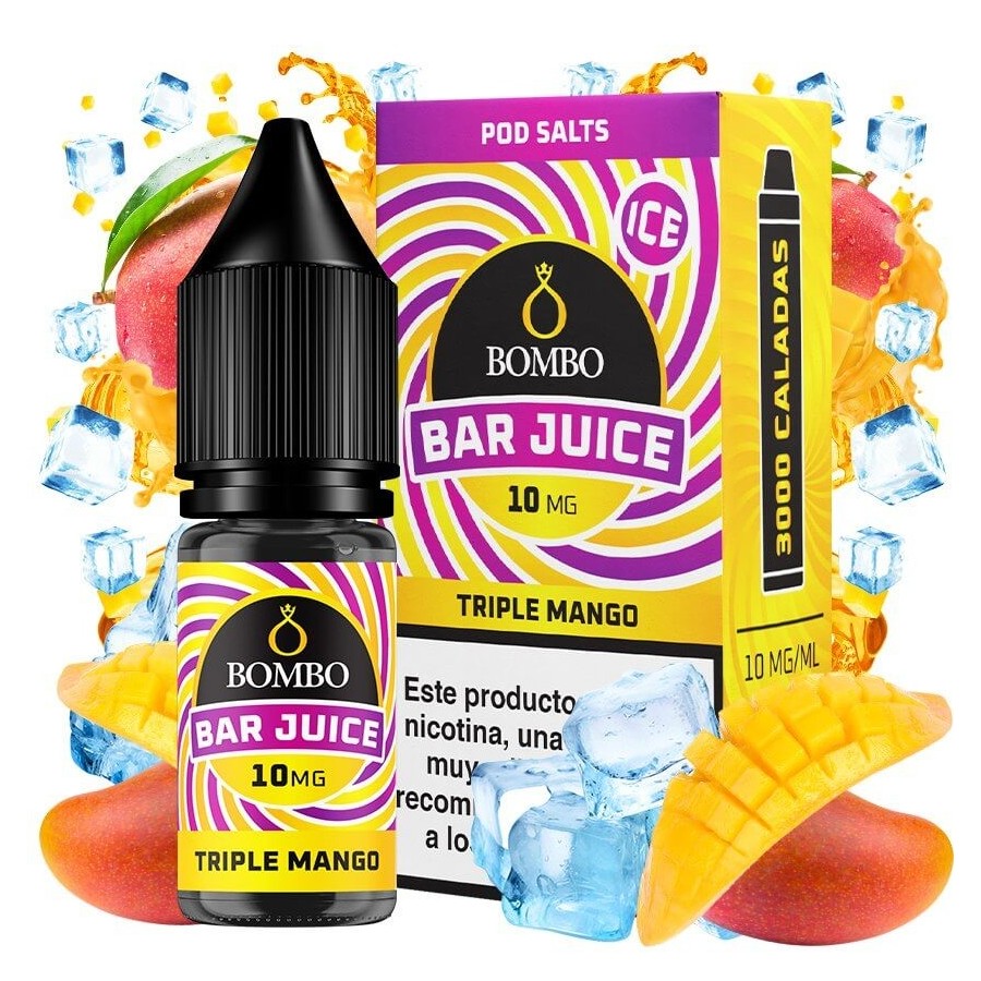 TRIPLE MANGO ICE NICSALT 10ML 10MG BAR JUICE BOMBO