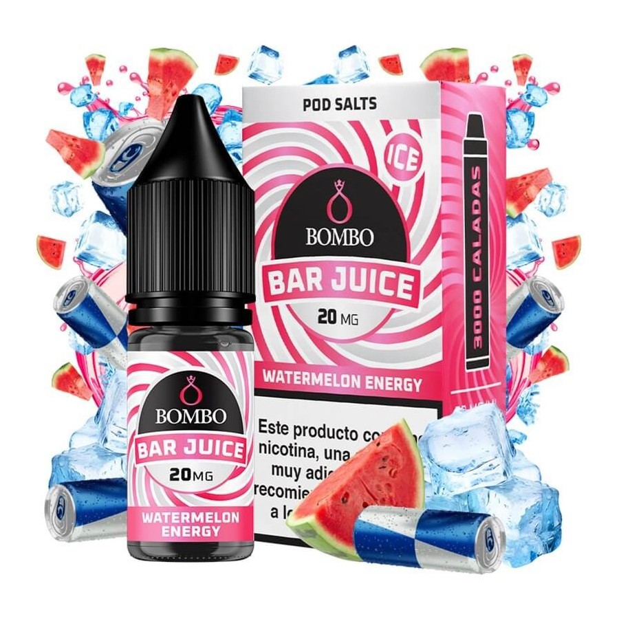 WATERMELON ENERGY ICE NICSALT 10ML 10MG BAR JUICE BOMBO