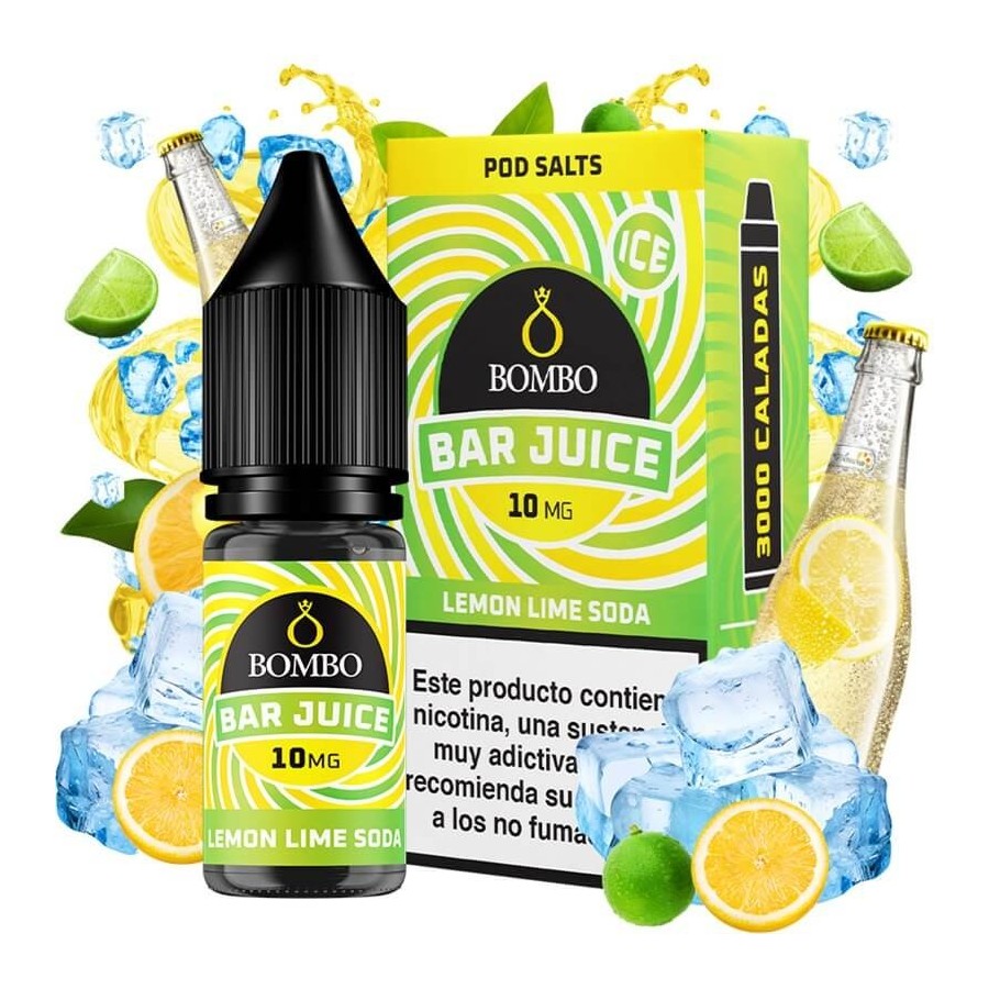 LEMON LIME SODA ICE NICSALT 10ML 10MG BAR JUICE BOMBO