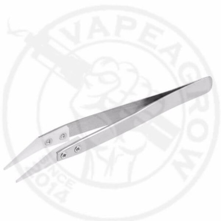 PINZA CERAMICA CURVA PLATEADA VG