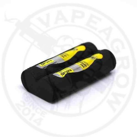 FUNDA 2x BATERIAS 18650 SILICONA NEGRA