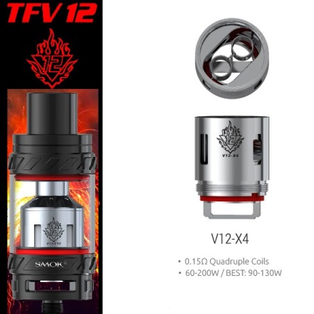 RESISTENCIA TFV12 X4 0.15 OHM COIL SMOK