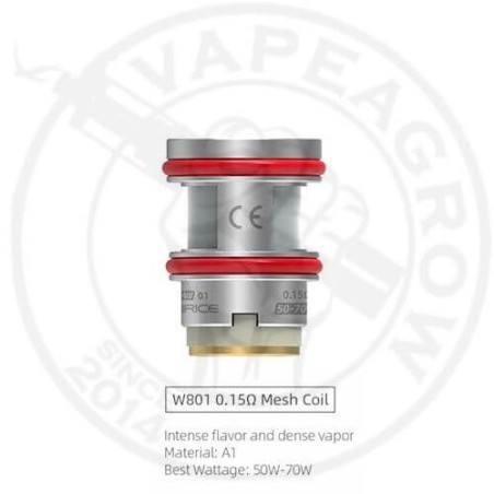 RESISTENCIA WIRICE LAUNCHER COIL W801 MESH 0.15 0HM HELLVAPE