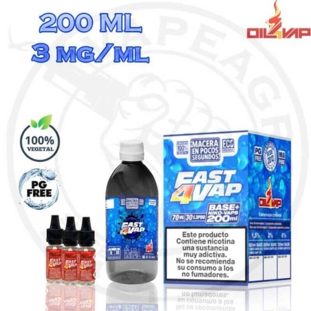 PACK BASE FAST4VAP 200ML 70VG/30PDO 3MG TPD OIL4VAP