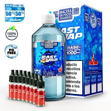 PACK BASE FAST4VAP 1000ML 50VG/50PDO 1,5MG TPD OIL4VAP